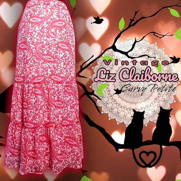 90's Pink, Green and White Floral Print Dress by Liz Claiborne Lizsport Petite main image 1